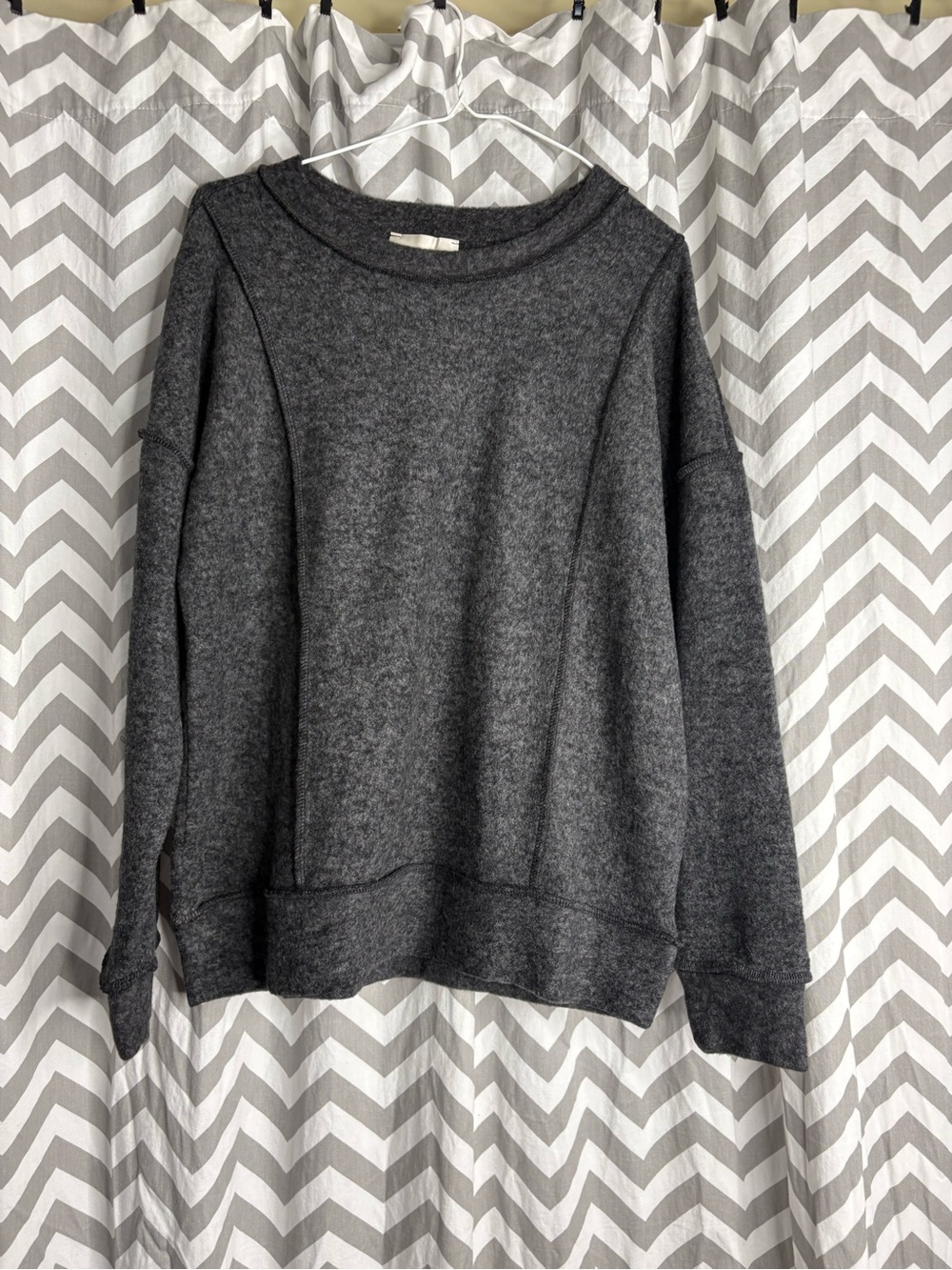 Zenana Outfitters Charcoal Crewneck Sweater